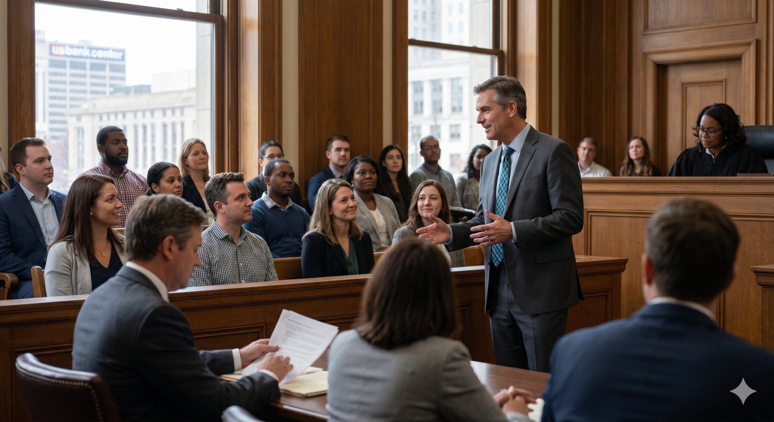 courtroom with jury
